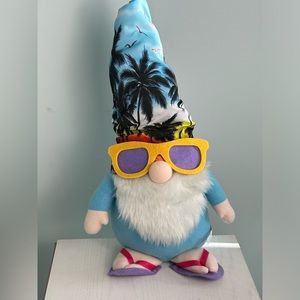 NEW 20” Decorative Plush Beach-Themed Gnome